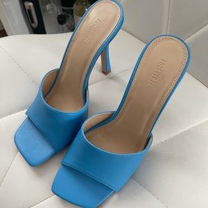 Greenish blue heels